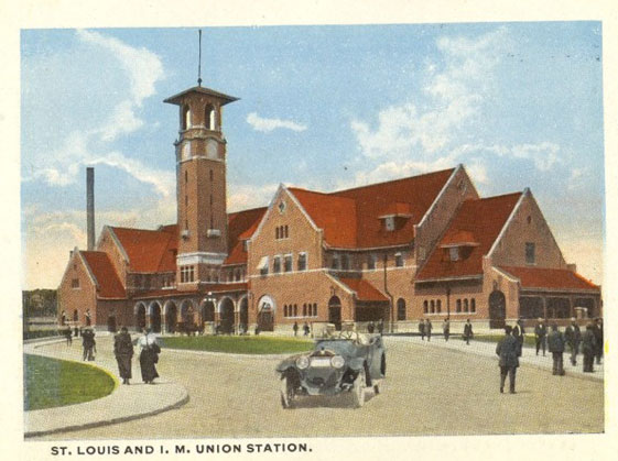 Little Rock's  Union Station on the St. Louis, Iron Mountain, and Southern Railway.