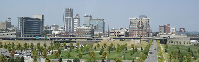 Little Rock panorama, looking west from Clinton Presidential Center and Park. Photo by Nima Kasraie.