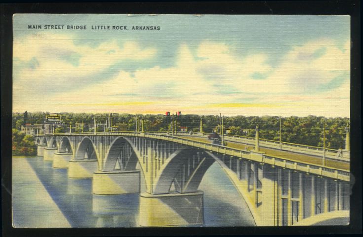 Postcard view of original Main Street Bridge.
