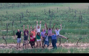 UCA Honors students in Wiederkehr vineyard. Photo by Ben Wold.